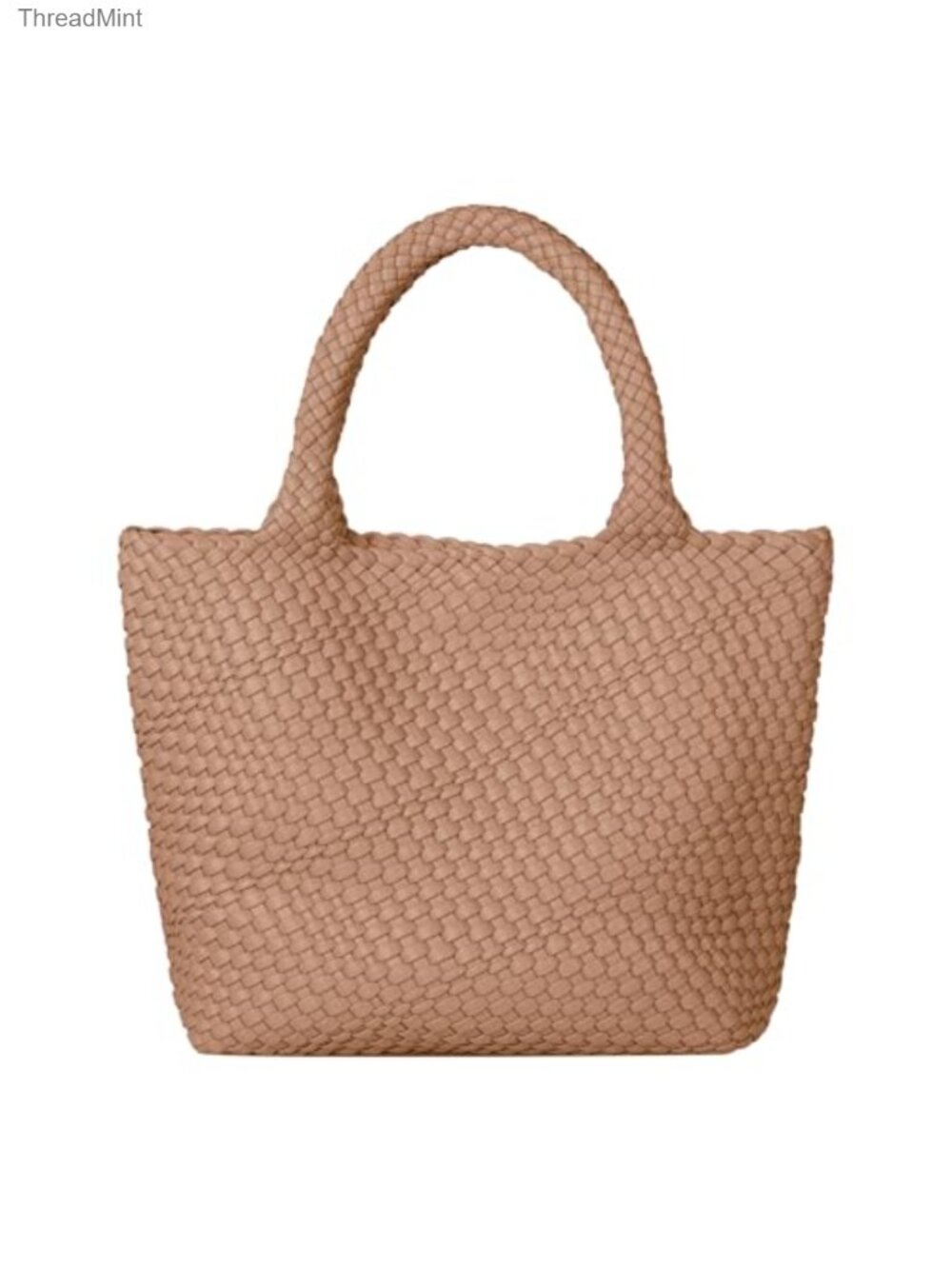 MAGICATELIER Womens Woven Vegan Leather Laptop Tote Shoulder Bag